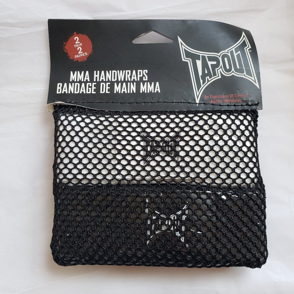 Tapout MMA Hand Wraps Boxing Training Wrist Support Wraps Black White Set